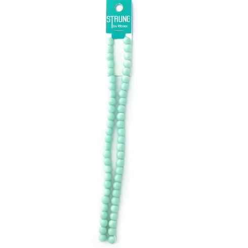 8mm Round Glass Strung Beads - 54pcs (available in 2 colours)